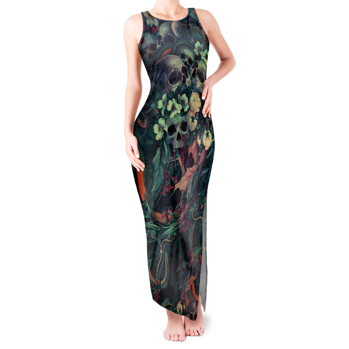 skulls-and-snakes-tank-maxi-dress