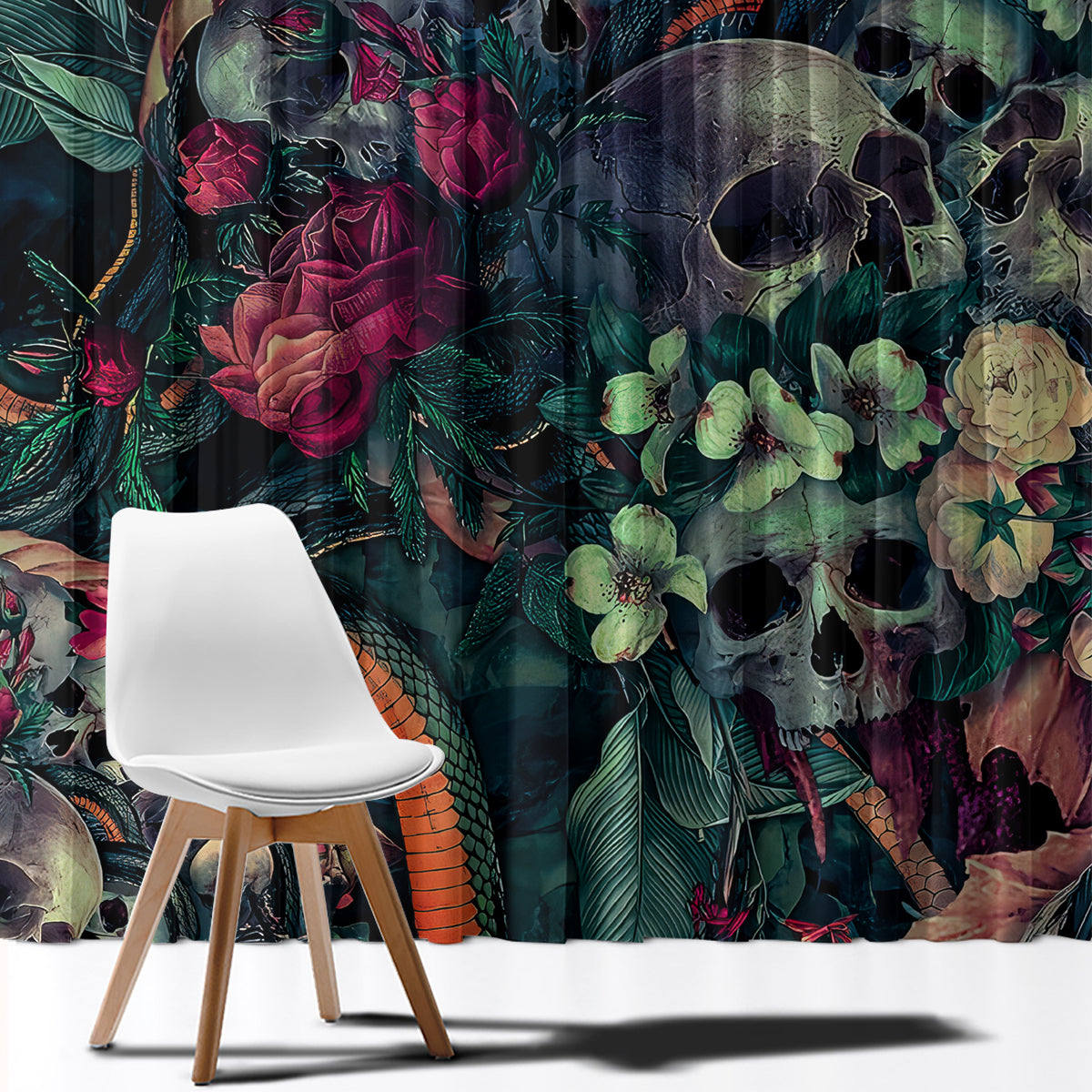skulls-and-snakes-window-curtain