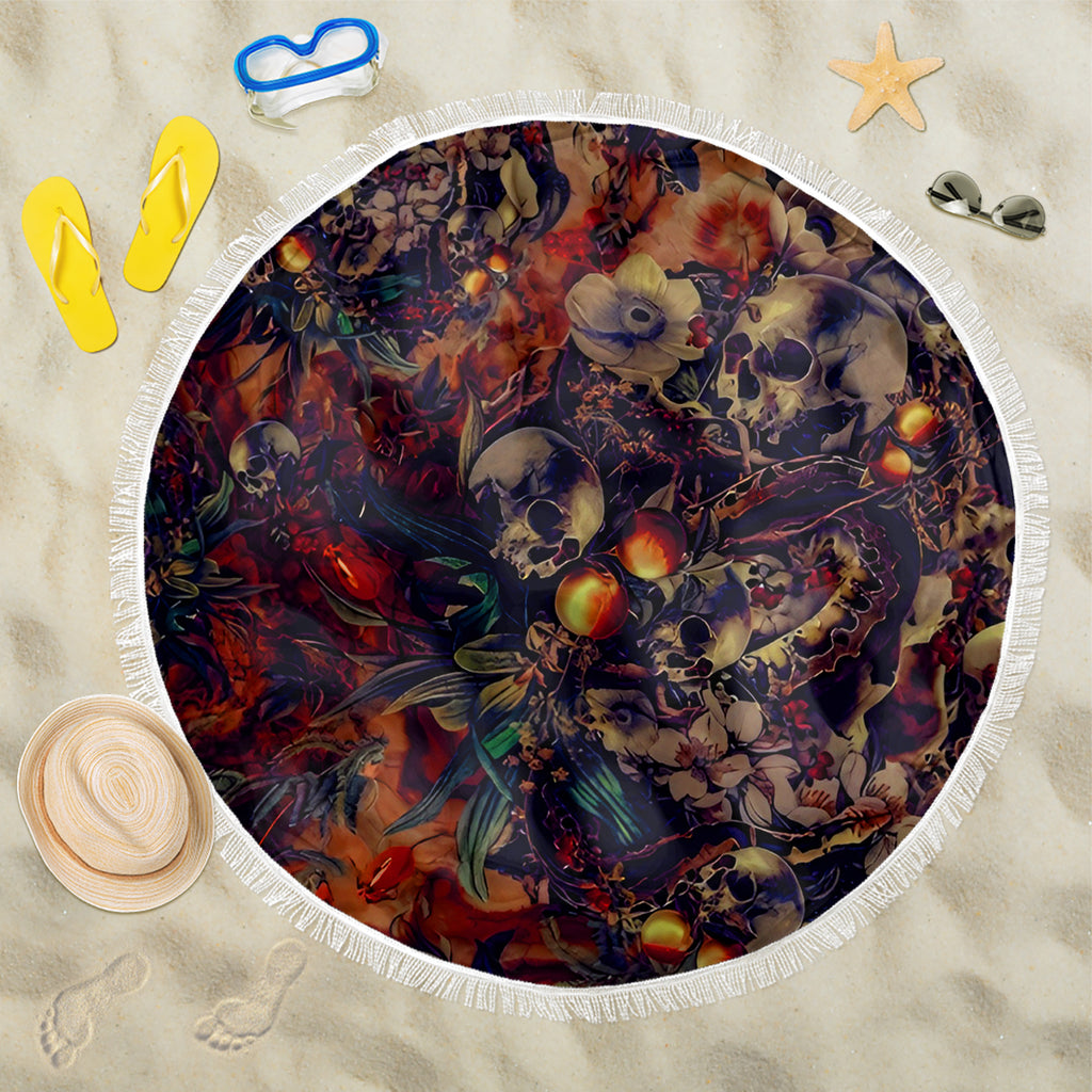 isabell-skull-art-beach-blanket