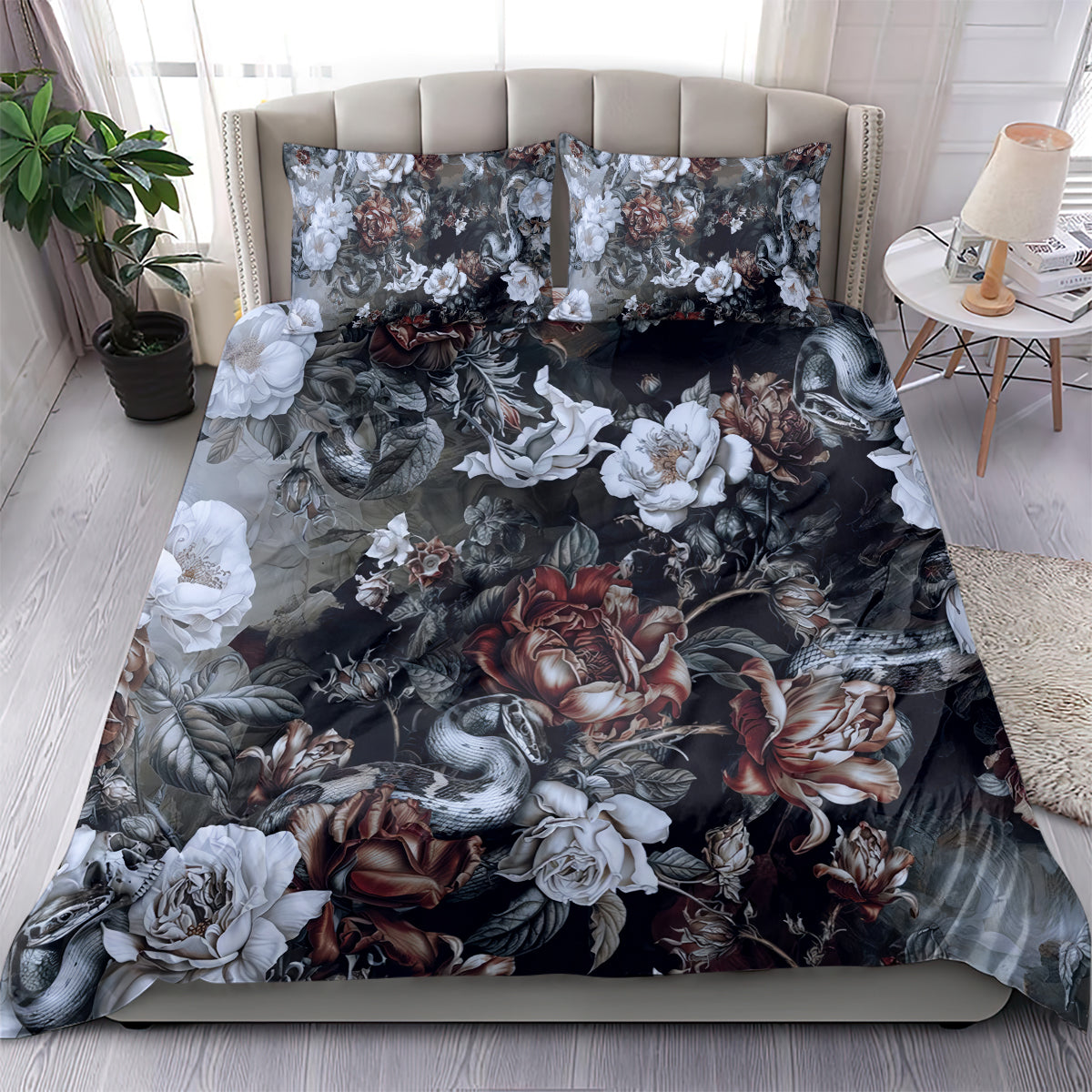 skulls-roses-and-white-snakes-bedding-set
