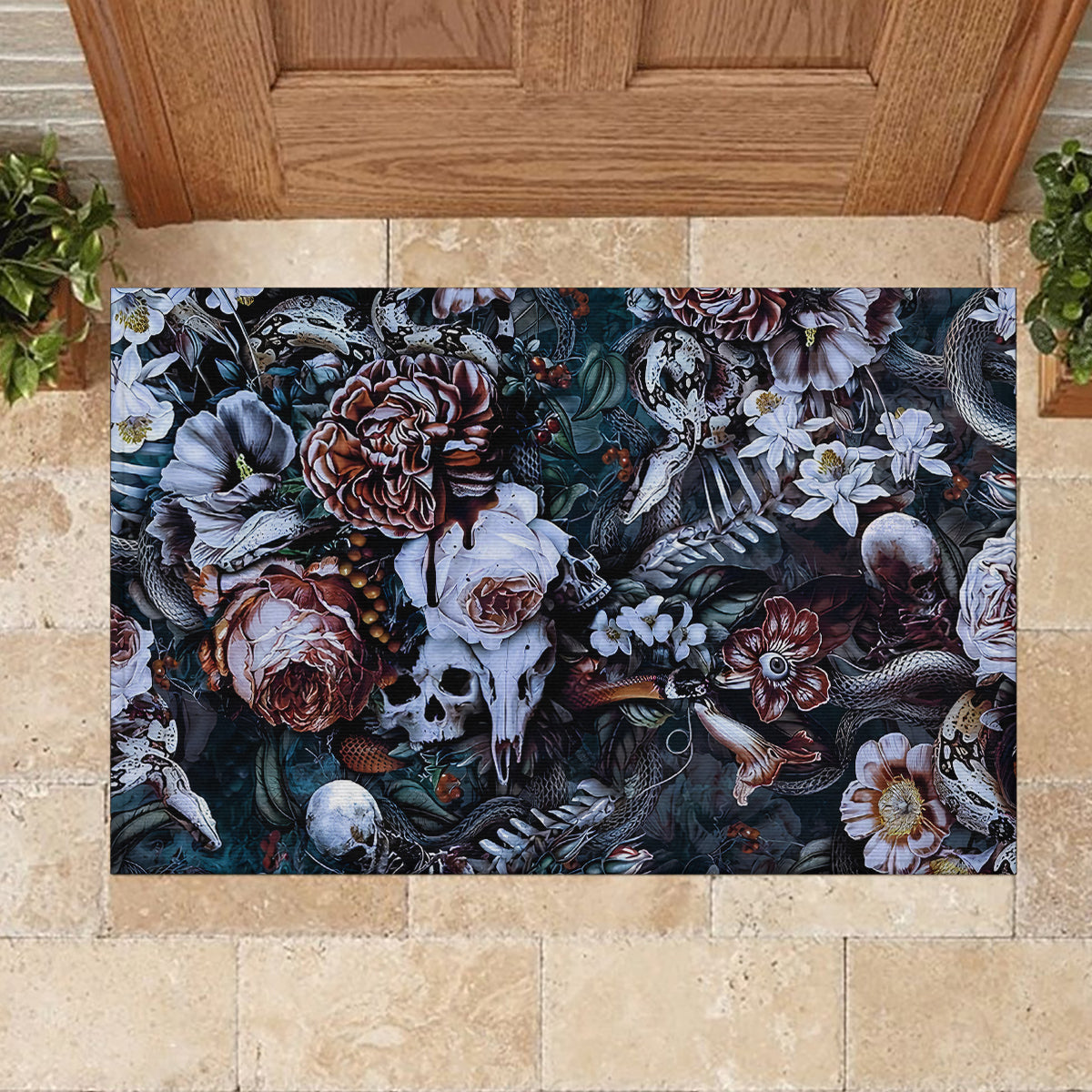 skulls-white-nightmare-rubber-doormat