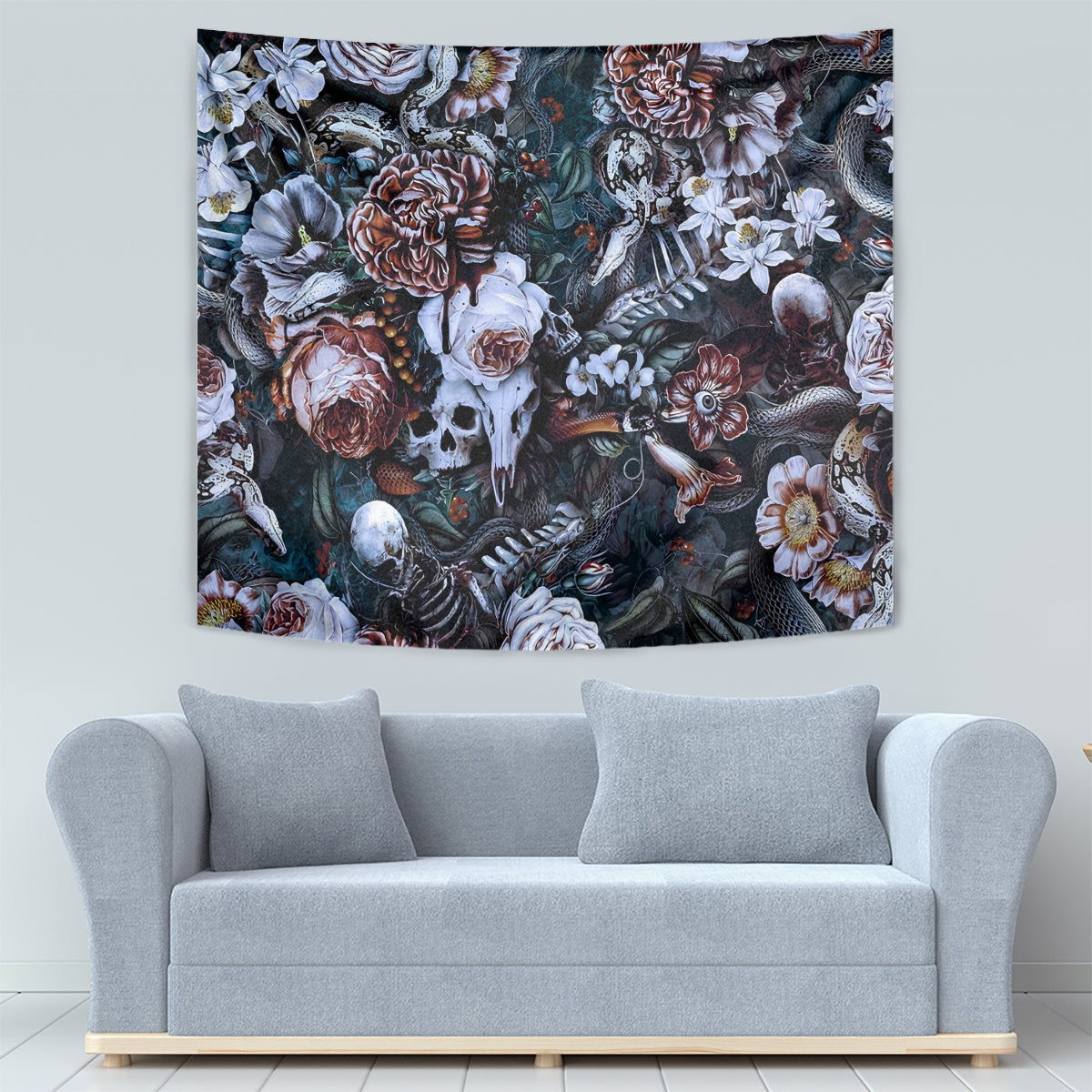 skulls-white-nightmare-tapestry