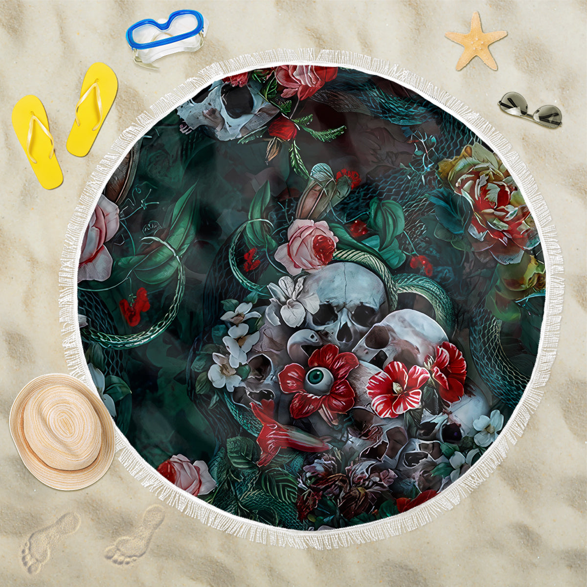green-poison-beach-blanket