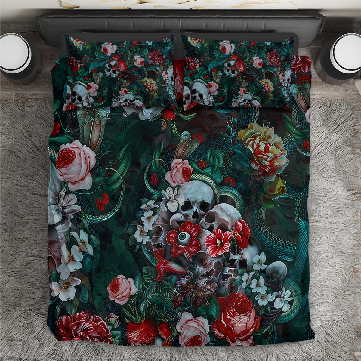 green-poison-bedding-set