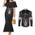 personalised-knights-templar-warrior-skull-couples-matching-mermaid-dress-and-long-sleeve-button-shirts