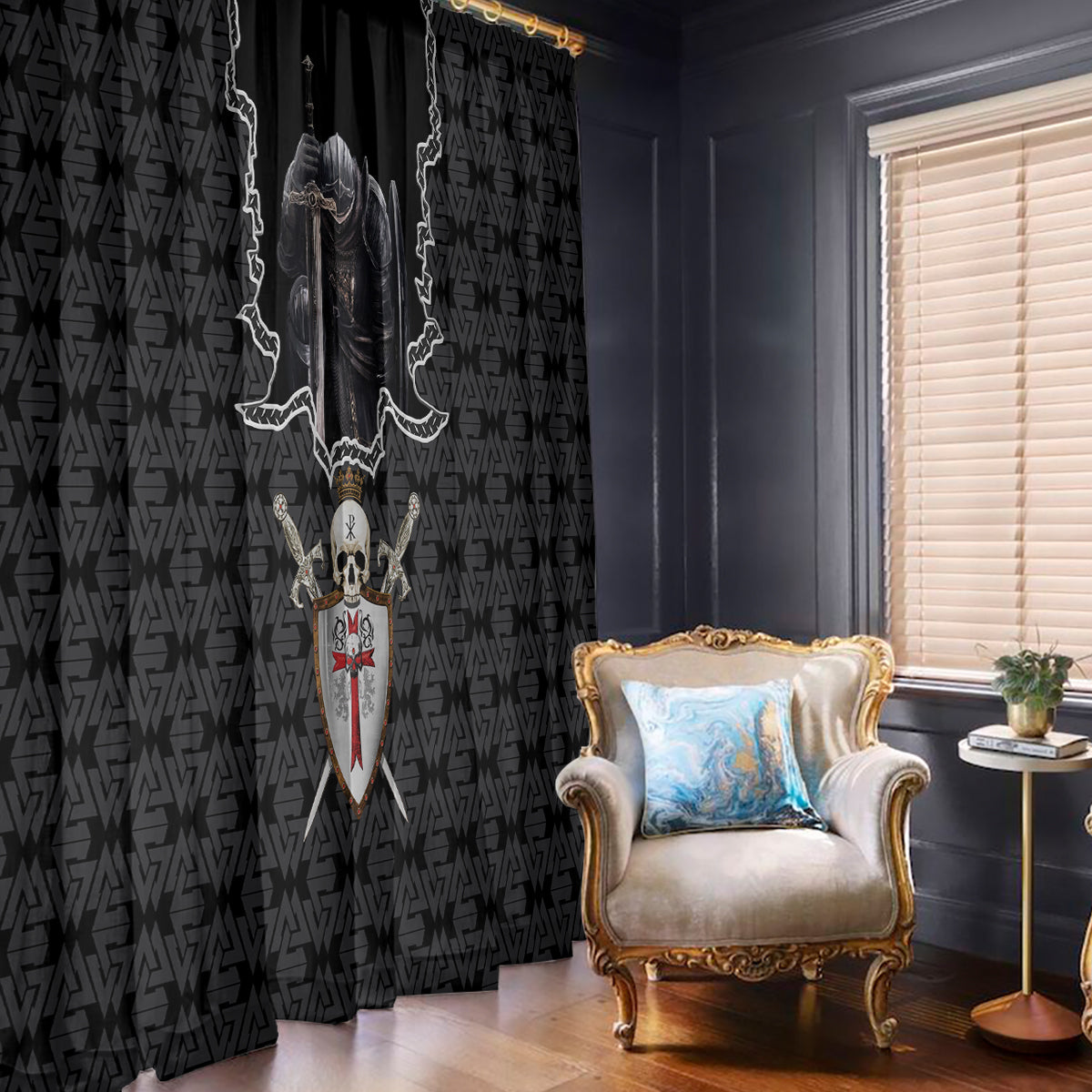 personalised-knights-templar-warrior-skull-window-curtain