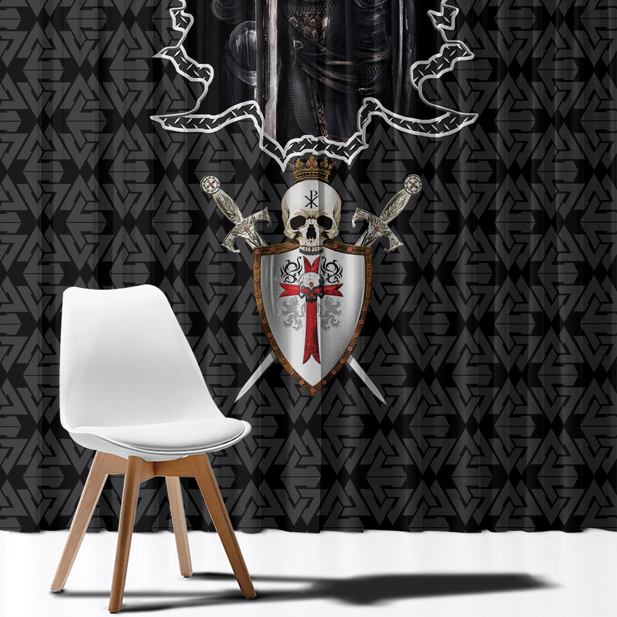 personalised-knights-templar-warrior-skull-window-curtain