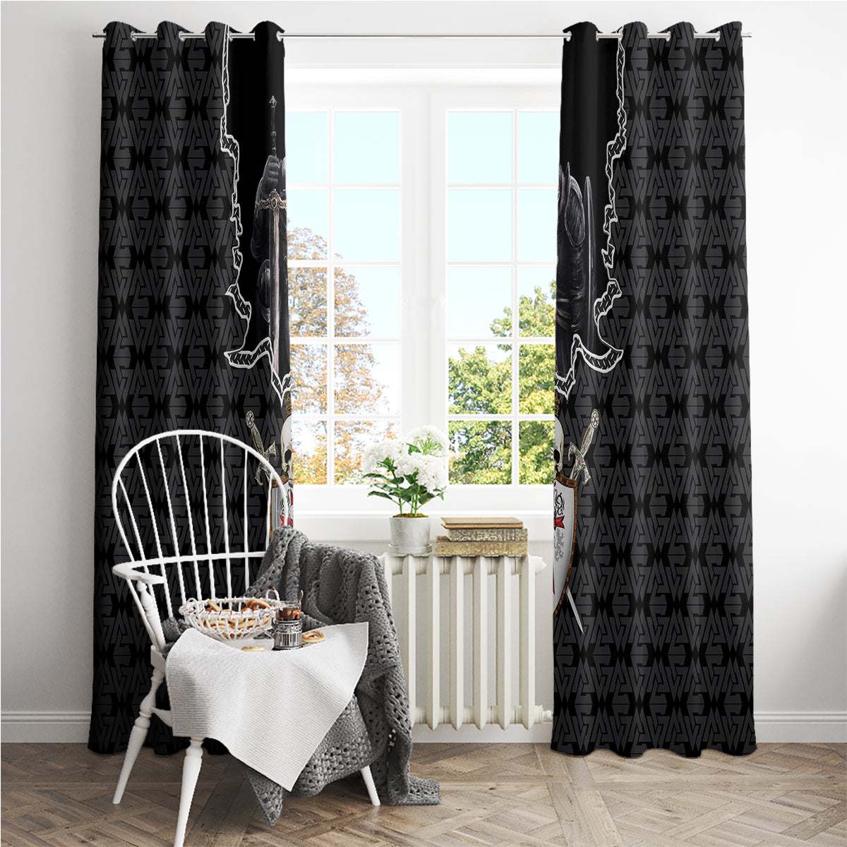 personalised-knights-templar-warrior-skull-window-curtain