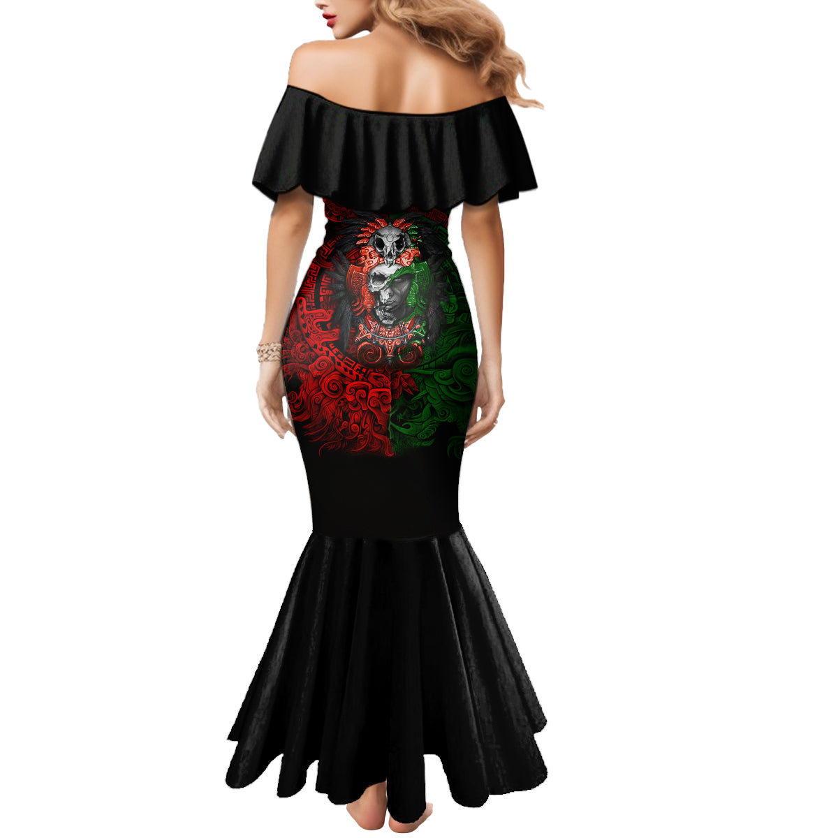 skulls-aztec-warriors-mermaid-dress