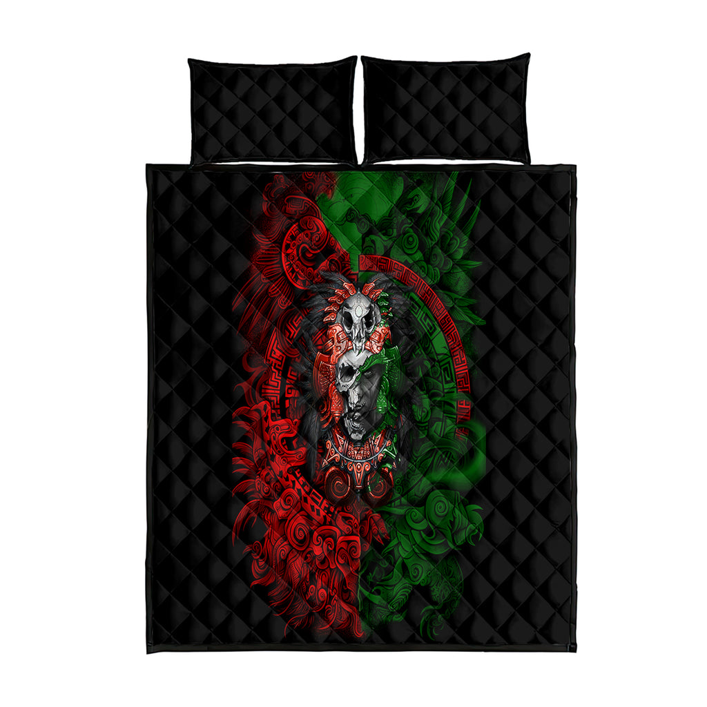 skulls-aztec-warriors-quilt-bed-set