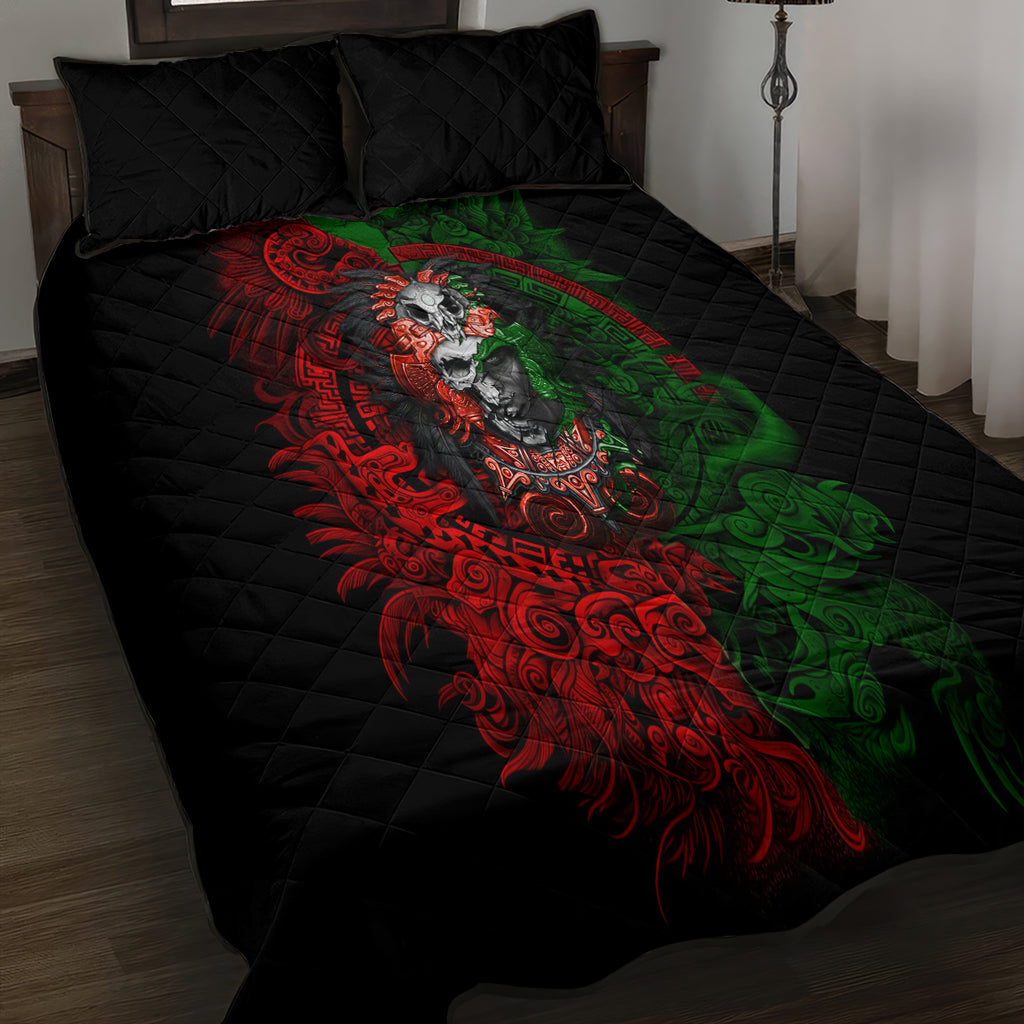skulls-aztec-warriors-quilt-bed-set