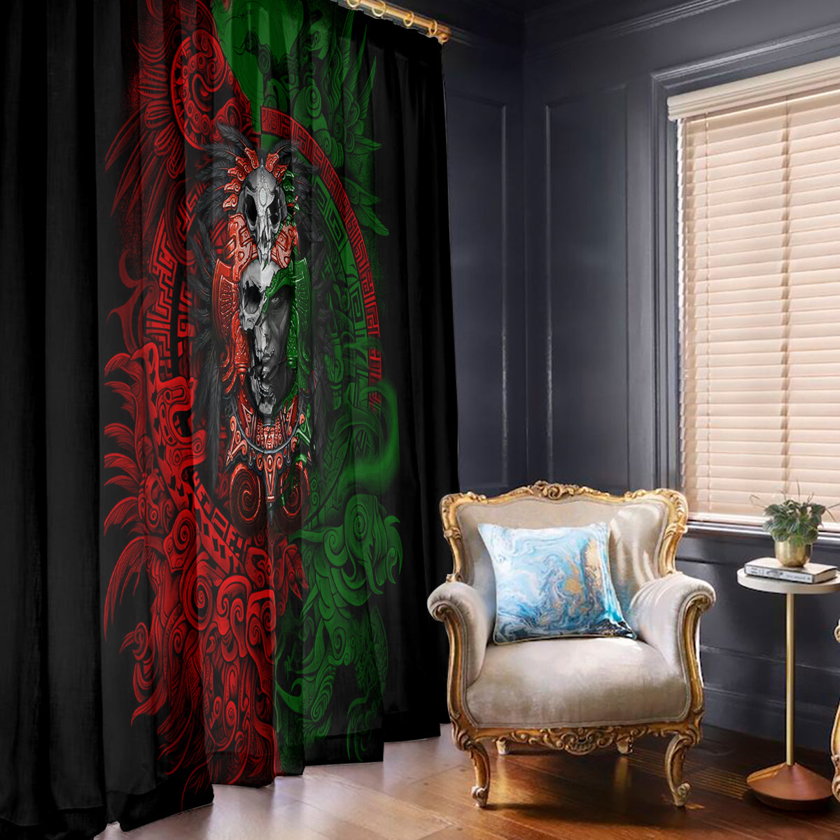 skulls-aztec-warriors-window-curtain
