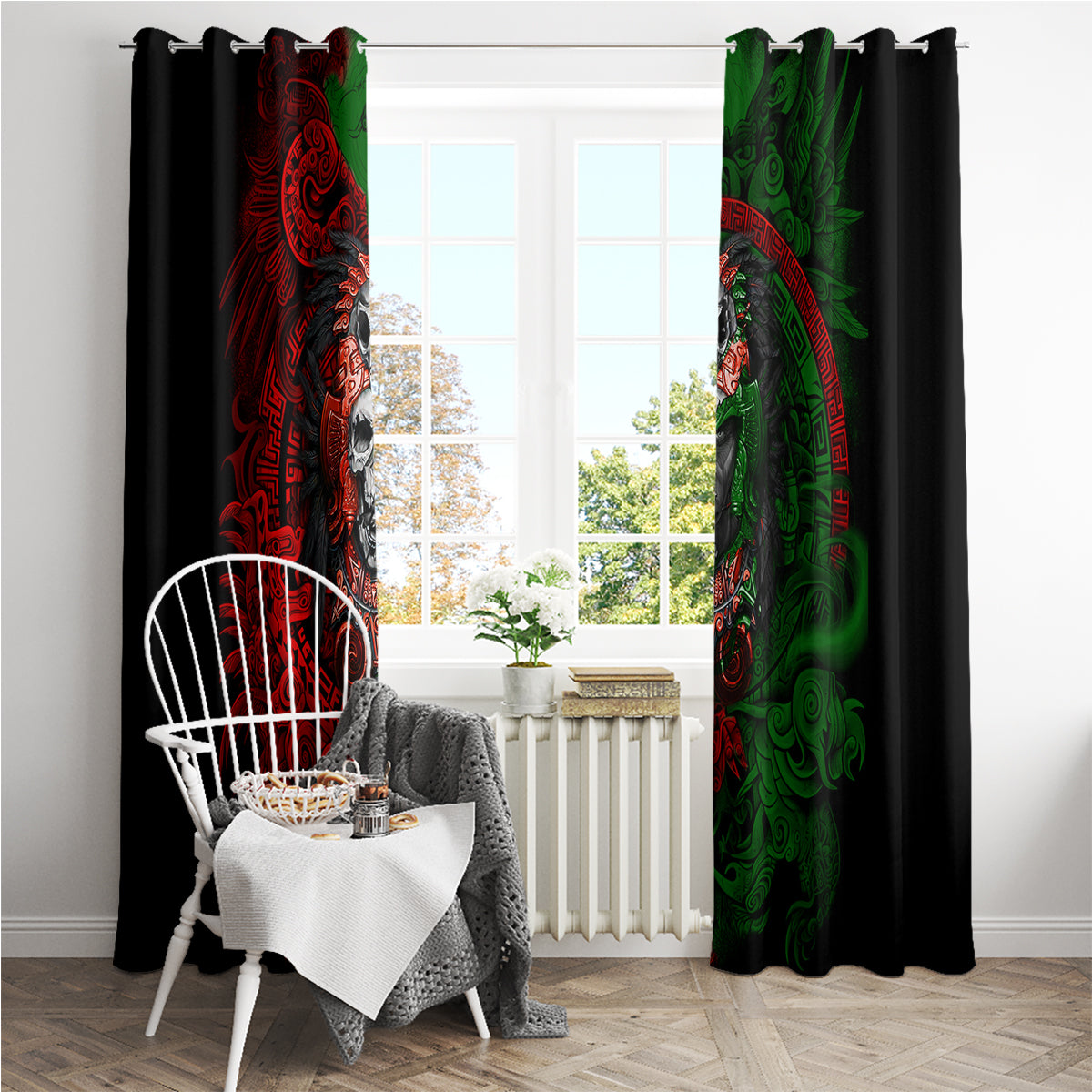 skulls-aztec-warriors-window-curtain