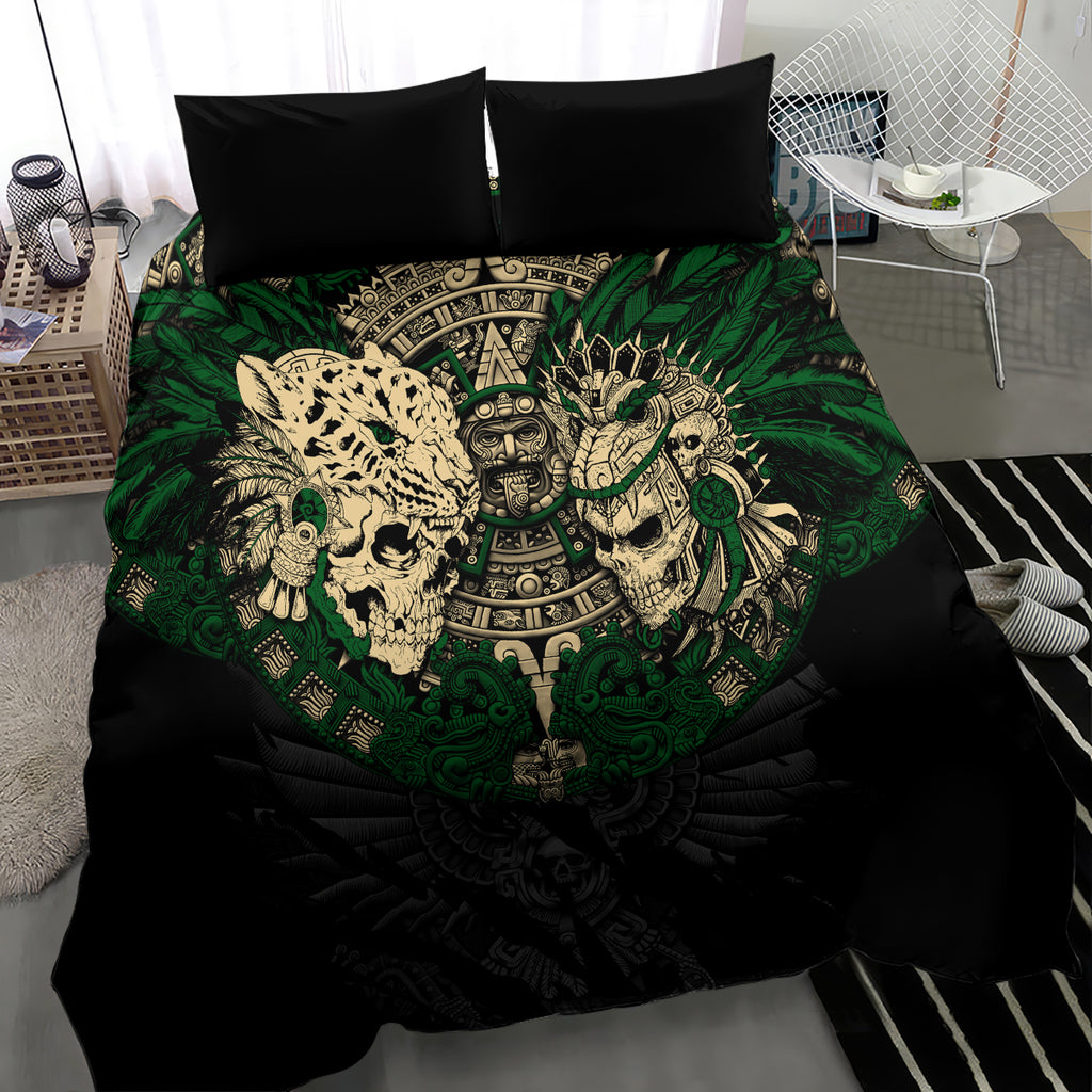 aztec-warrior-skulls-bedding-set