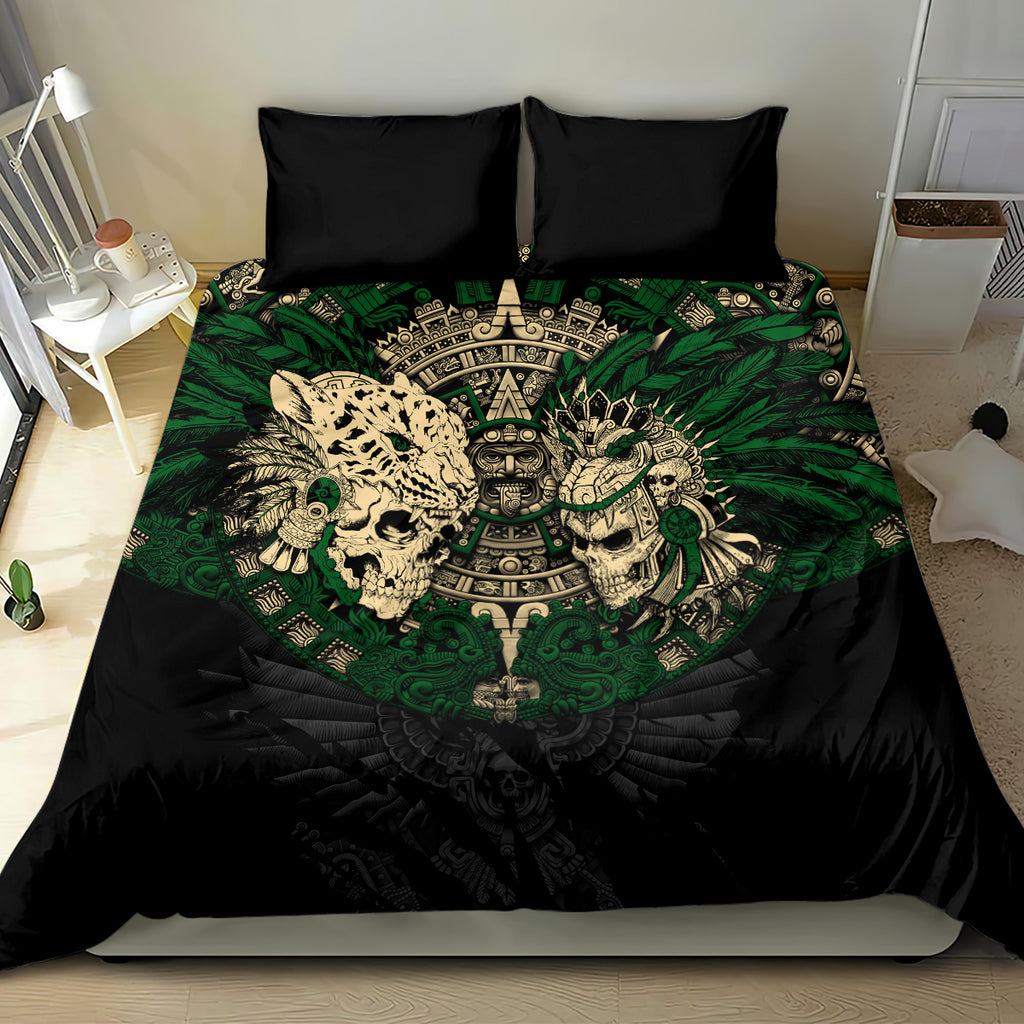 aztec-warrior-skulls-bedding-set