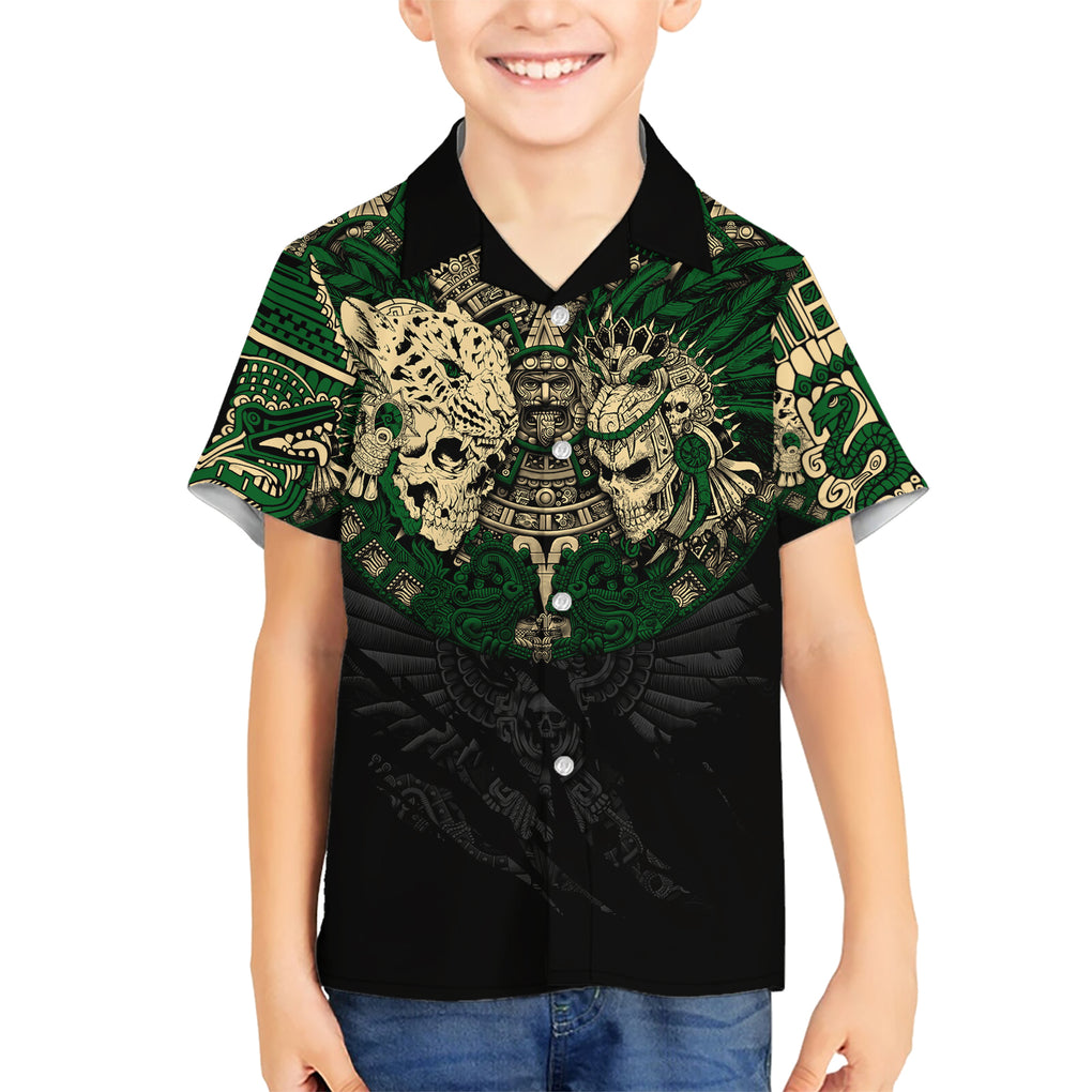 aztec-warrior-skulls-hawaiian-shirt