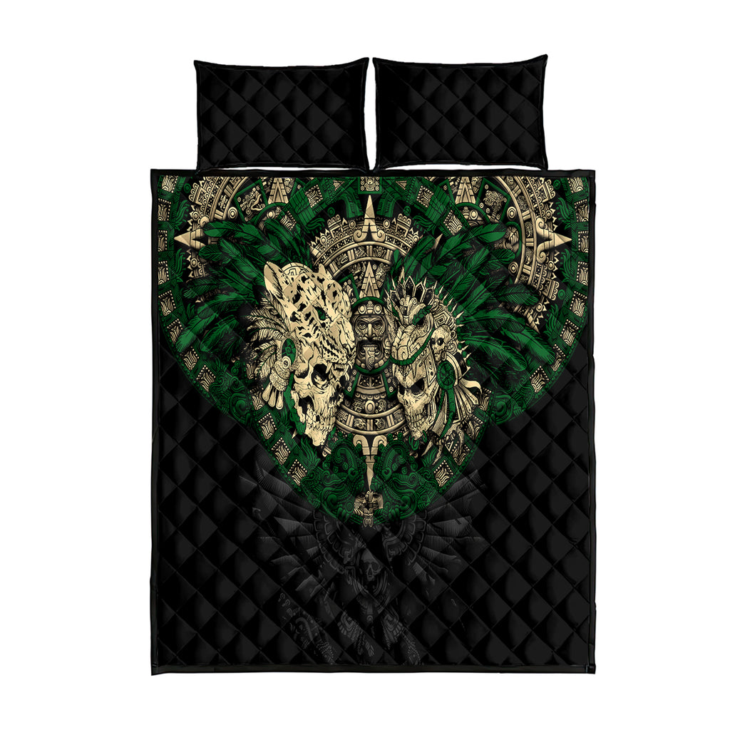 aztec-warrior-skulls-quilt-bed-set