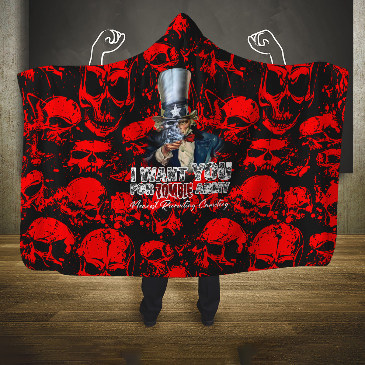 zombie-army-hooded-blanket-i-want-you