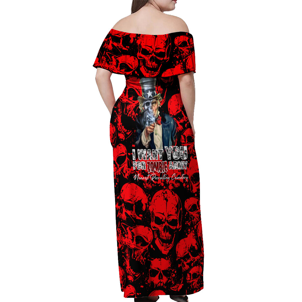 zombie-army-off-shoulder-maxi-dress-i-want-you