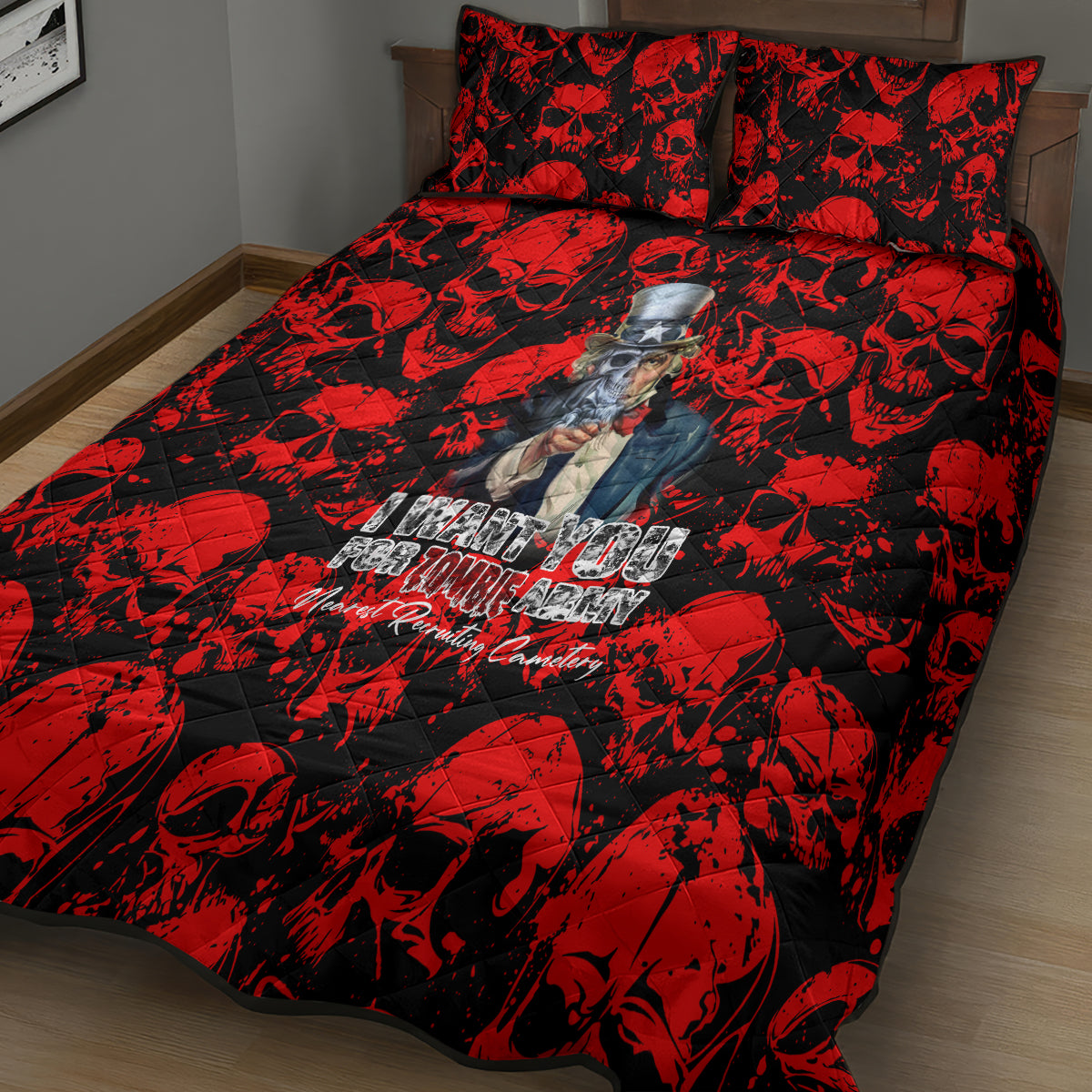 zombie-army-quilt-bed-set-i-want-you