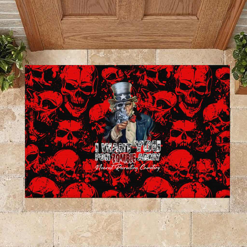 zombie-army-rubber-doormat-i-want-you