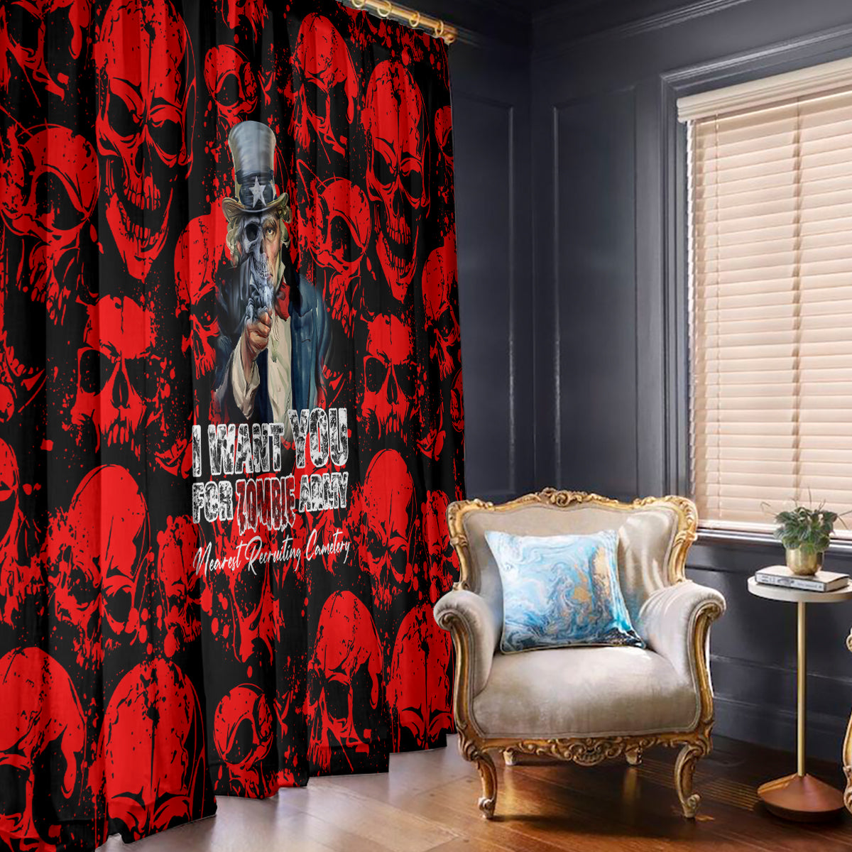 zombie-army-window-curtain-i-want-you