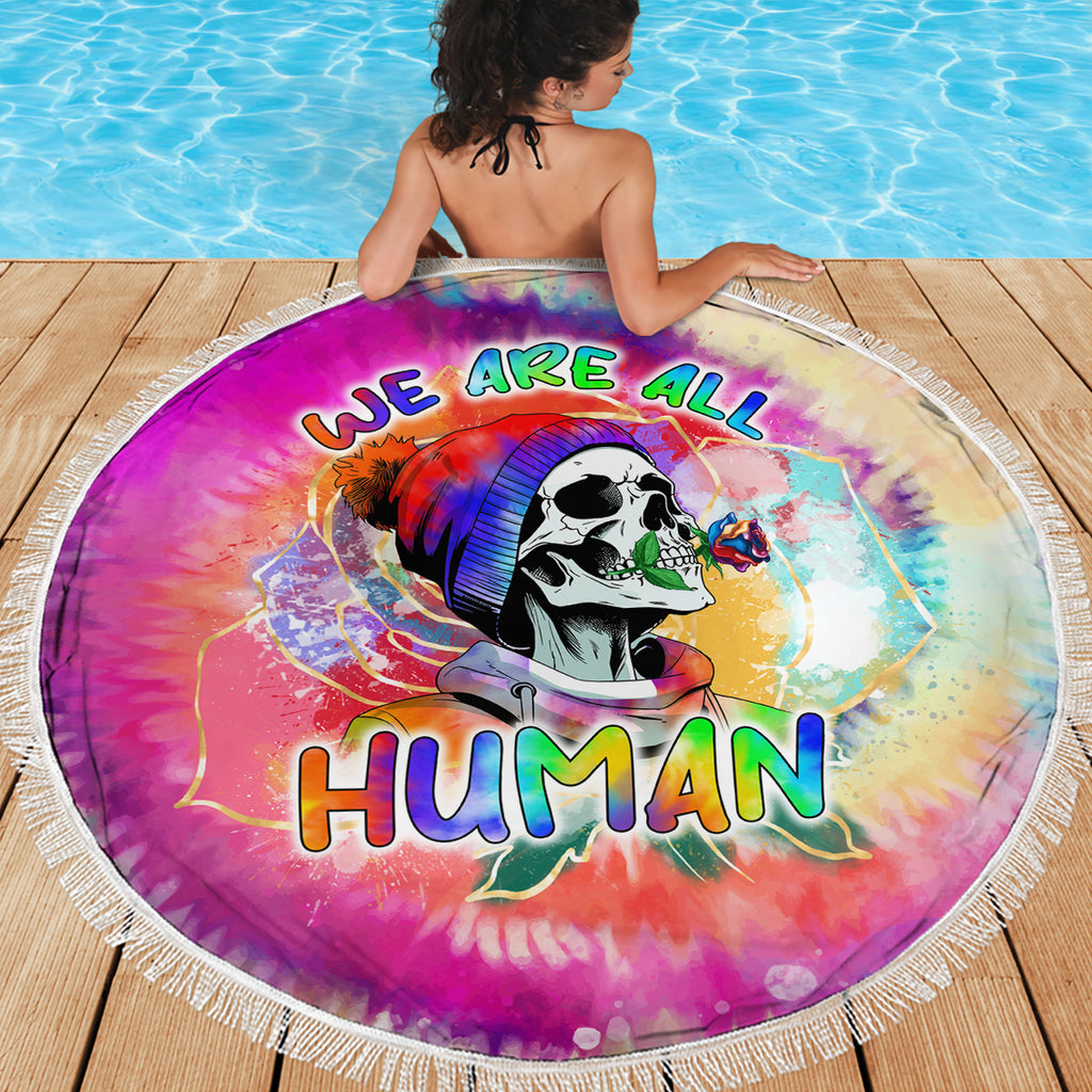 we-are-all-human-lgbt-beach-blanket-skull-tie-dye
