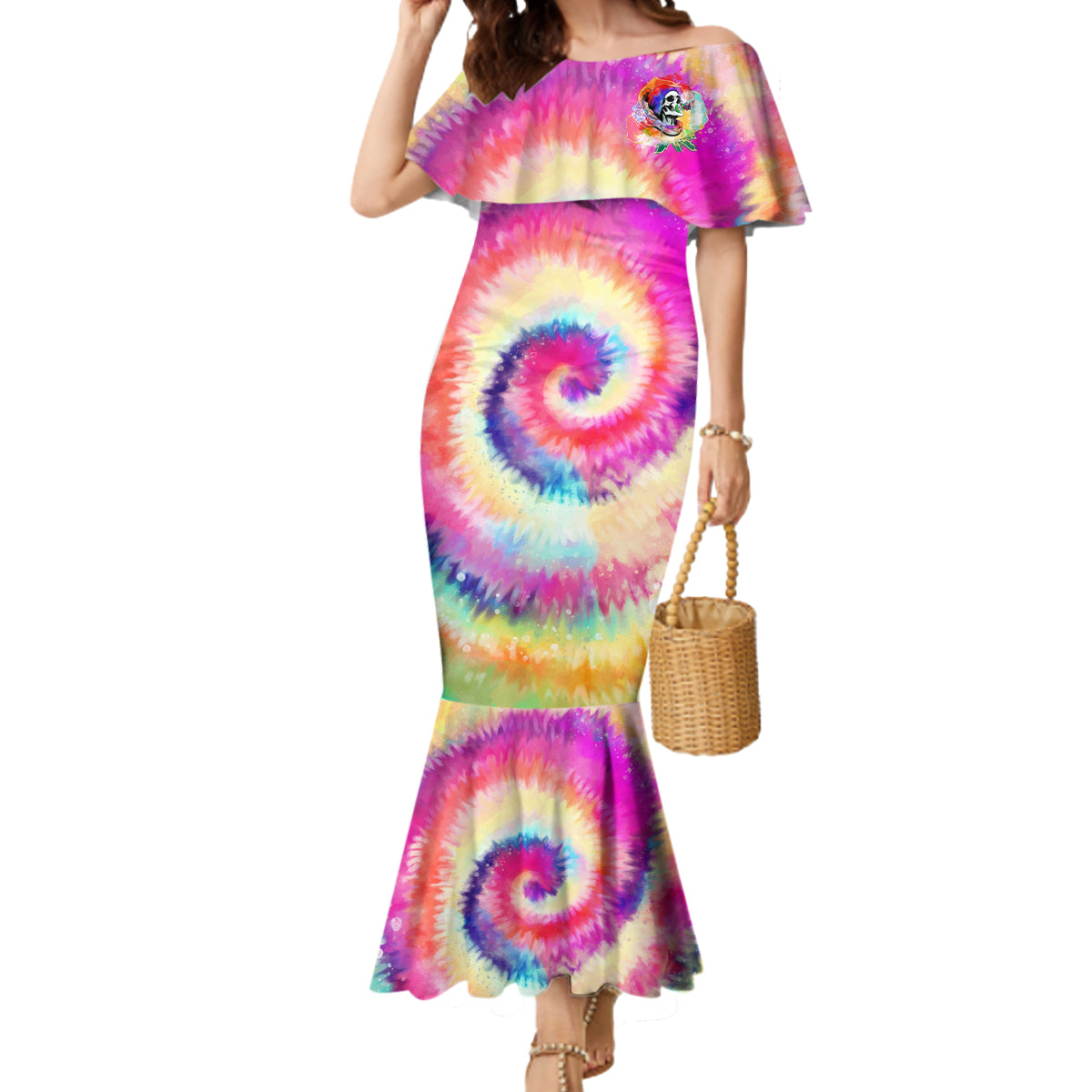 we-are-all-human-lgbt-mermaid-dress-skull-tie-dye