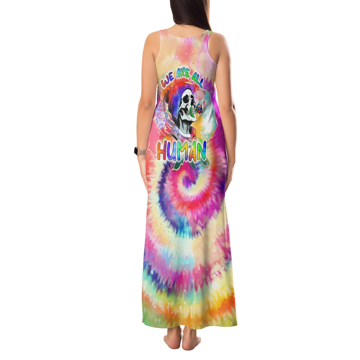 we-are-all-human-lgbt-tank-maxi-dress-skull-tie-dye