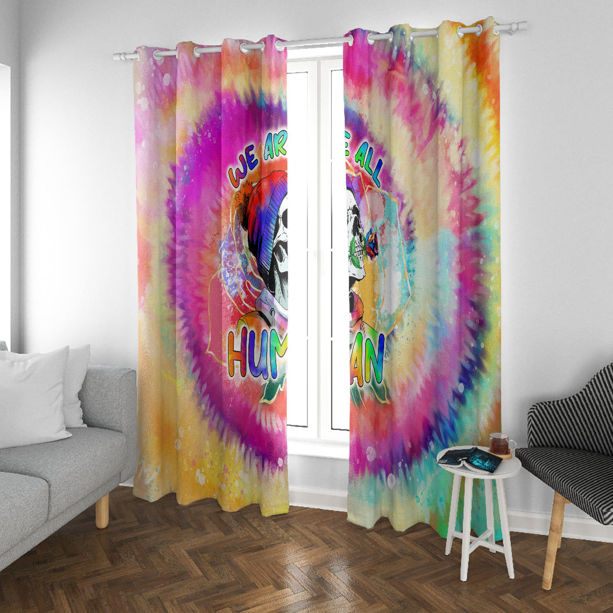 we-are-all-human-lgbt-window-curtain-skull-tie-dye