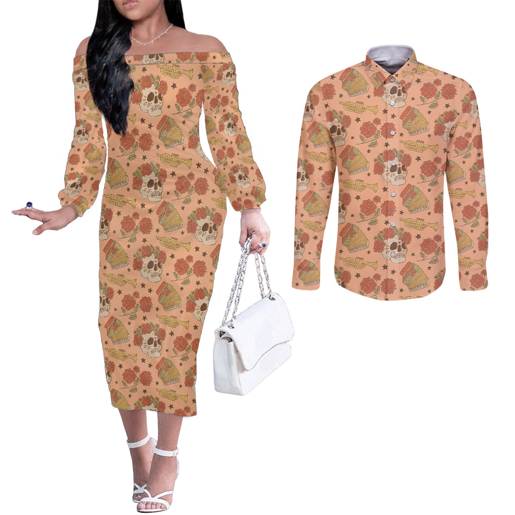 day-of-the-dead-couples-matching-off-the-shoulder-long-sleeve-dress-and-long-sleeve-button-shirt-sugar-skulls