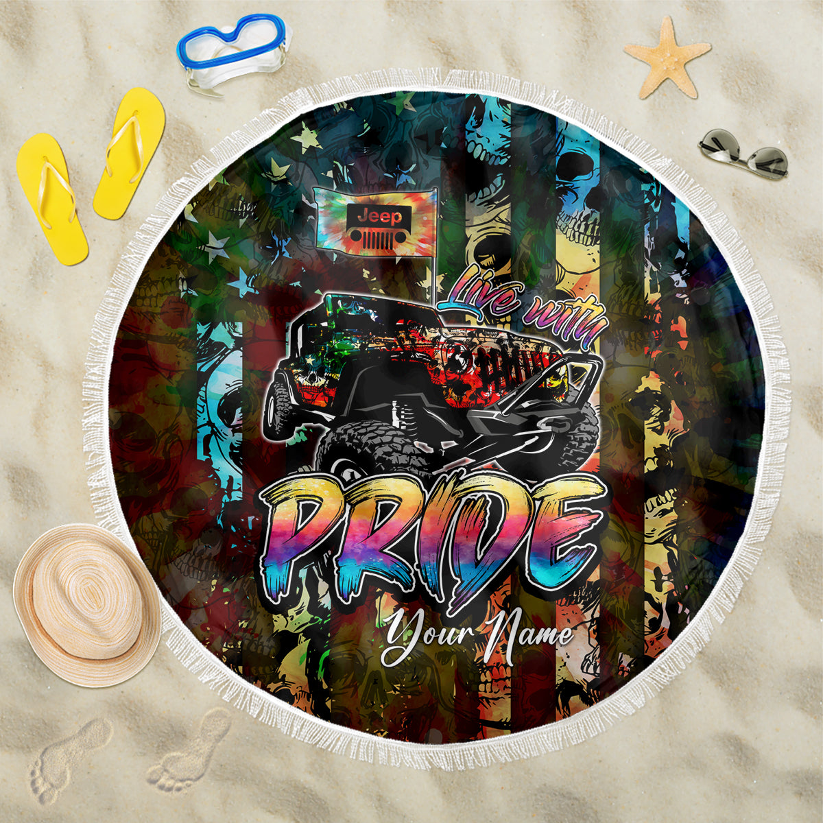 lgbt-jeep-skull-live-with-pride-beach-blanket