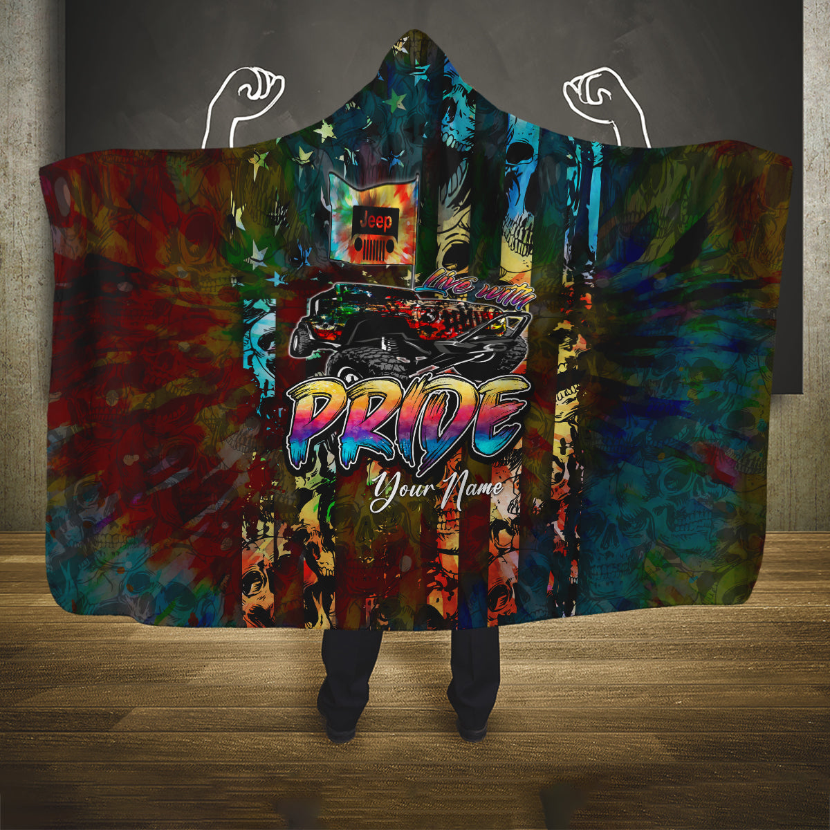 lgbt-jeep-skull-live-with-pride-hooded-blanket