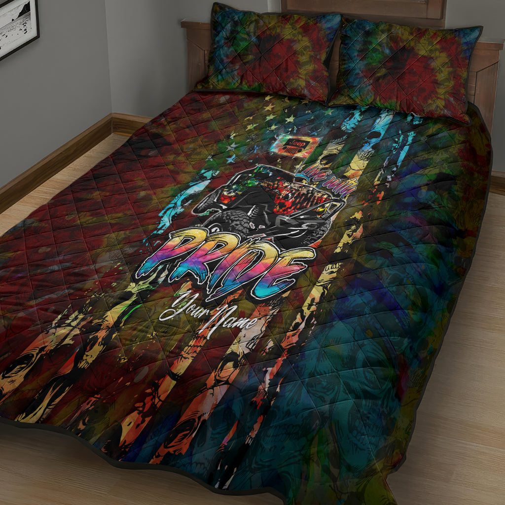 lgbt-jeep-skull-live-with-pride-quilt-bed-set