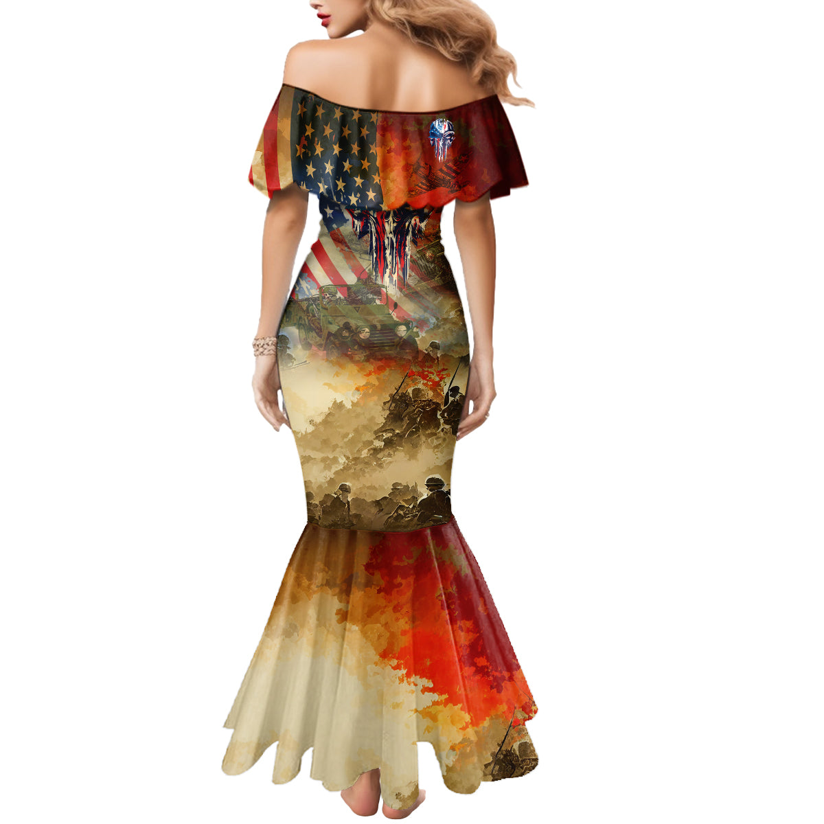 jeep-skull-solider-mermaid-dress-american-flag