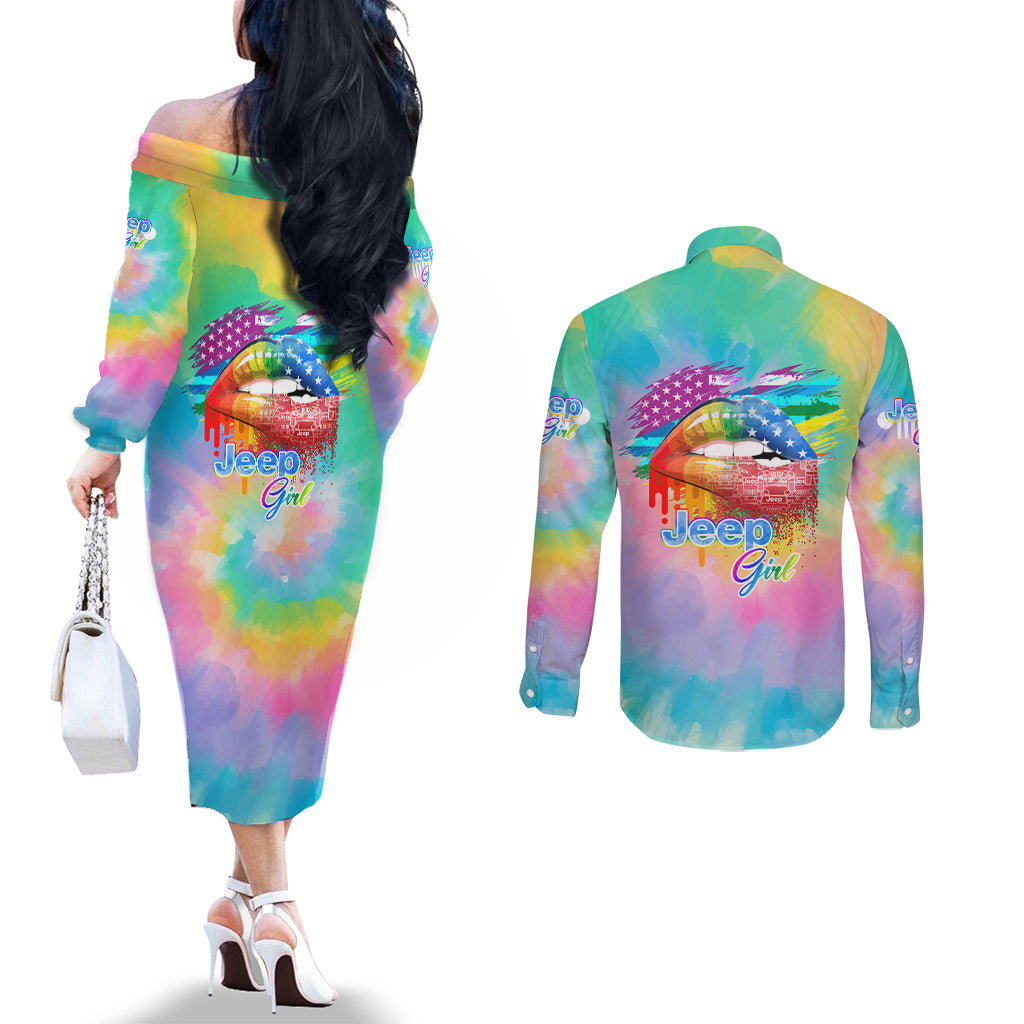 jeep-girl-couples-matching-off-the-shoulder-long-sleeve-dress-and-long-sleeve-button-shirt-tie-dye-american-flag-lips
