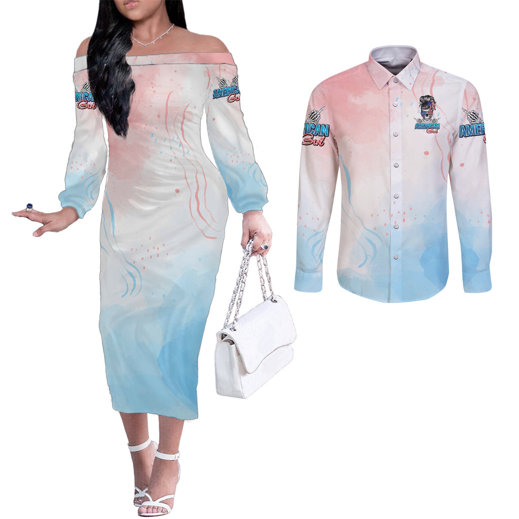skull-girl-couples-matching-off-the-shoulder-long-sleeve-dress-and-long-sleeve-button-shirt-never-fck-given