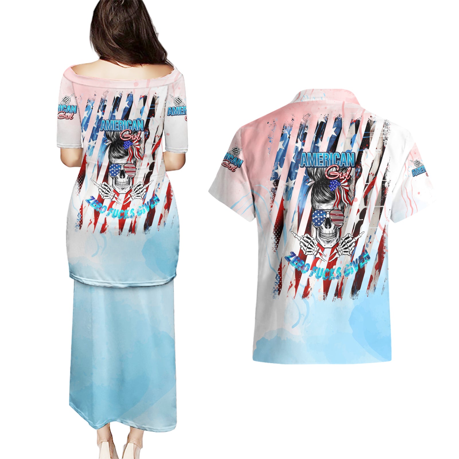 skull-girl-couples-matching-puletasi-dress-and-hawaiian-shirt-never-fck-given
