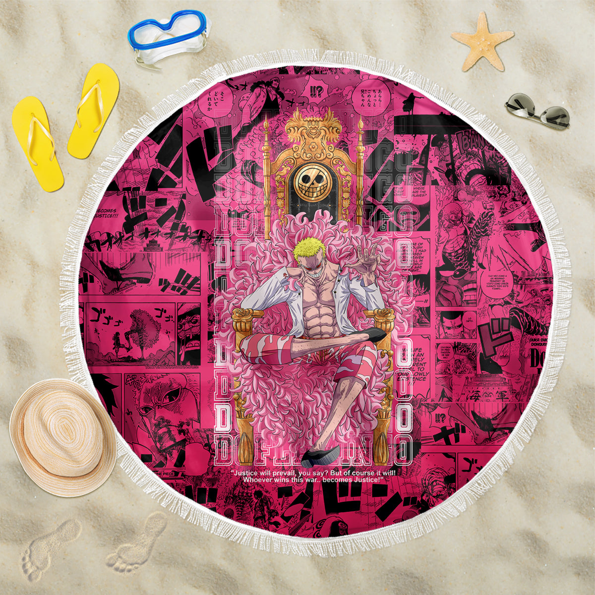 donquixote-doflamingo-joker-beach-blanket-pink-style