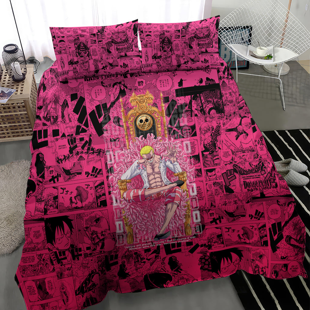 donquixote-doflamingo-joker-bedding-set-pink-style