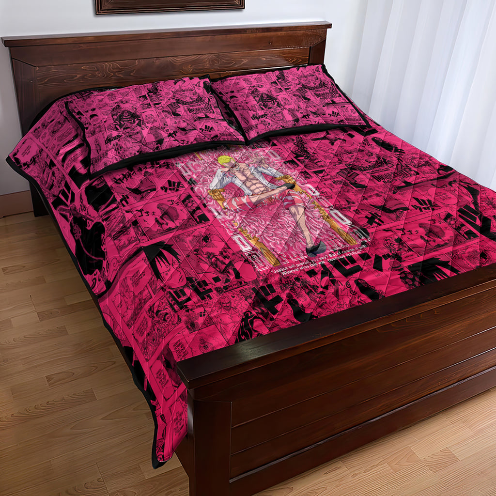 donquixote-doflamingo-joker-quilt-bed-set-pink-style