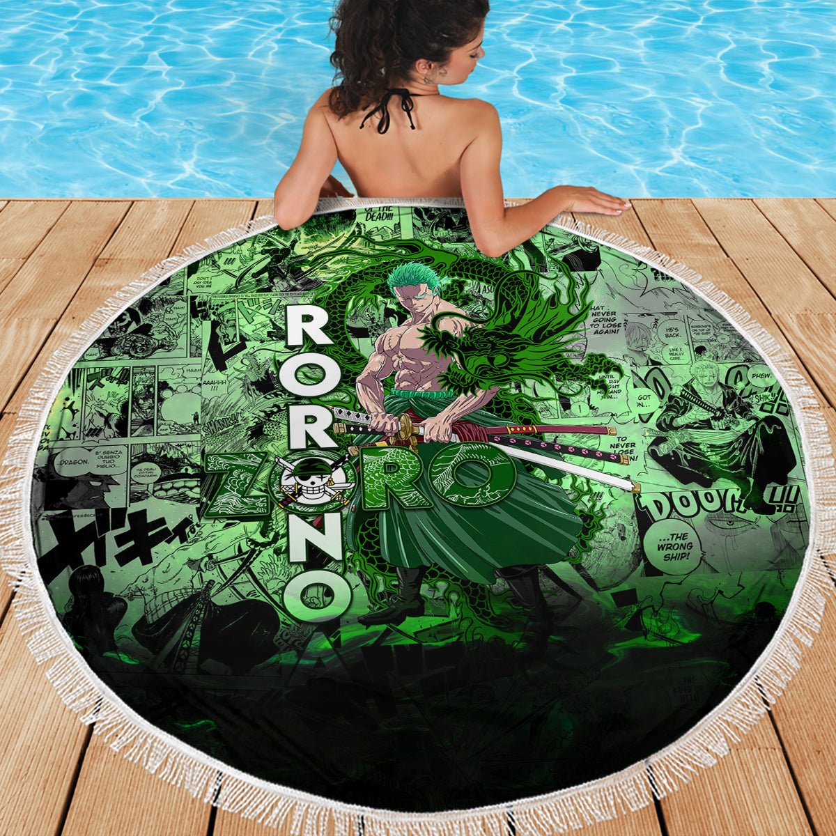 one-piece-roronoa-zoro-beach-blanket-dragon-twister-style