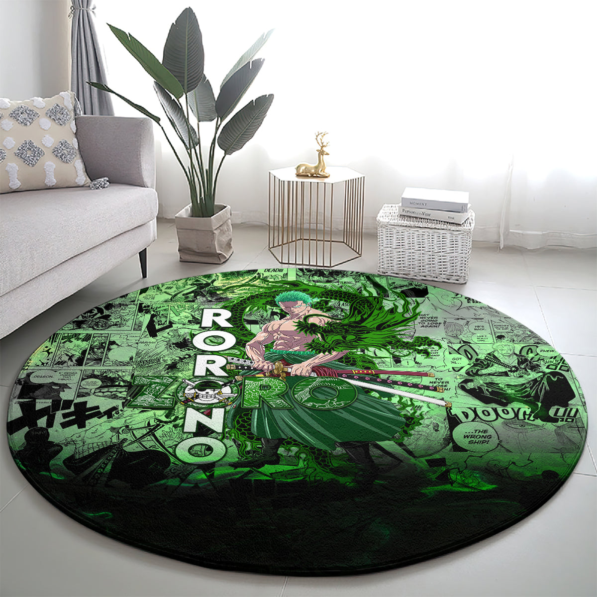 one-piece-roronoa-zoro-round-carpet-dragon-twister-style