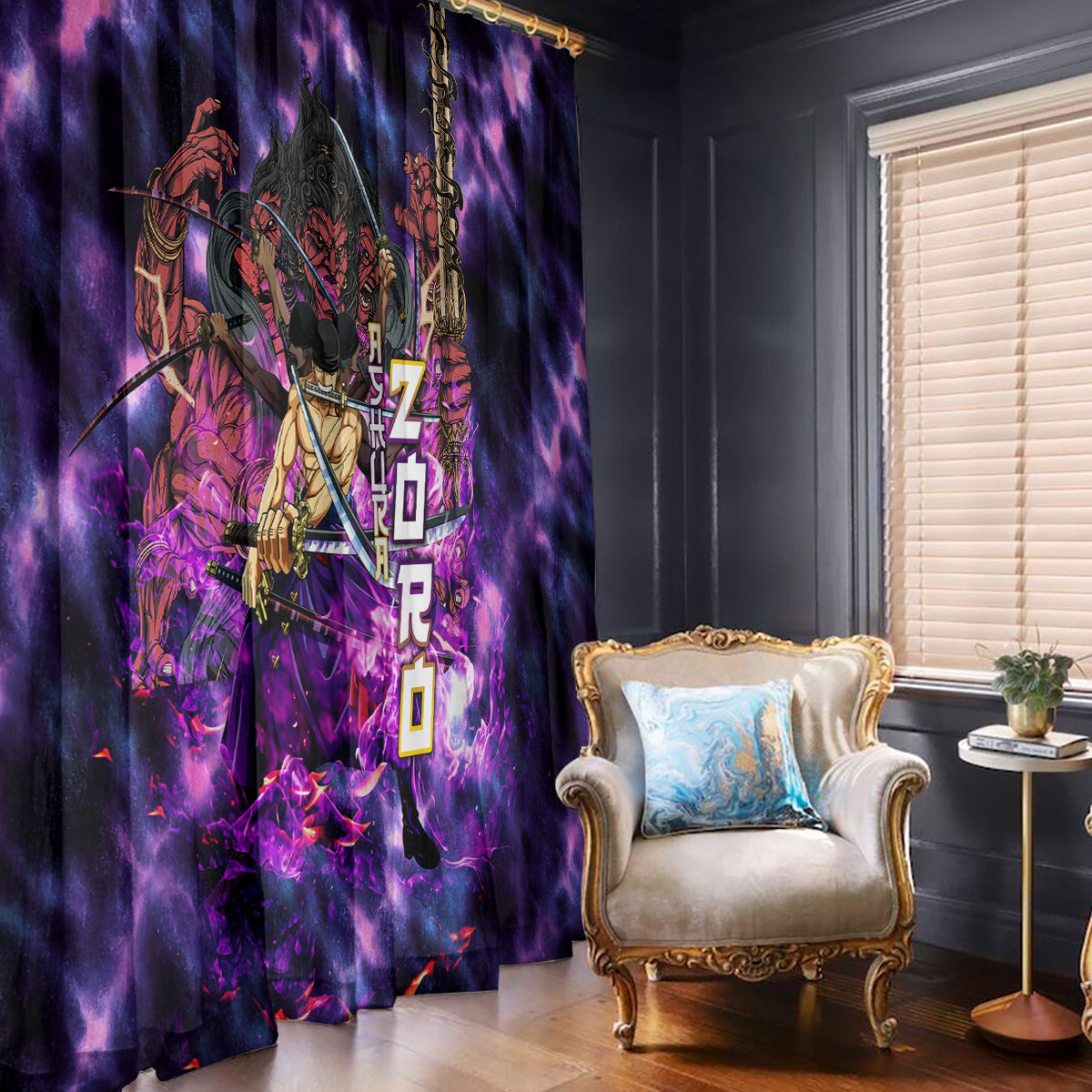 zoro-kiki-kyutoryu-window-curtain-one-piece-ashura-style