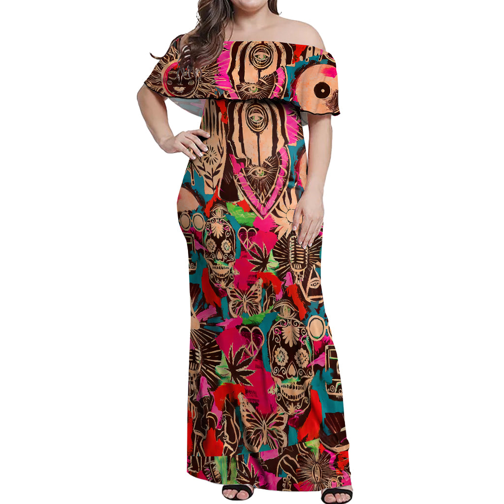 festival-memories-skull-off-shoulder-maxi-dress