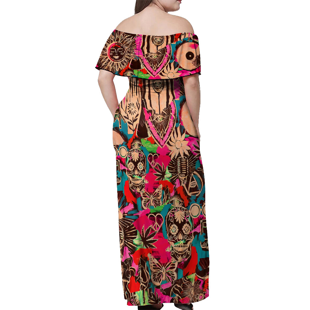 festival-memories-skull-off-shoulder-maxi-dress
