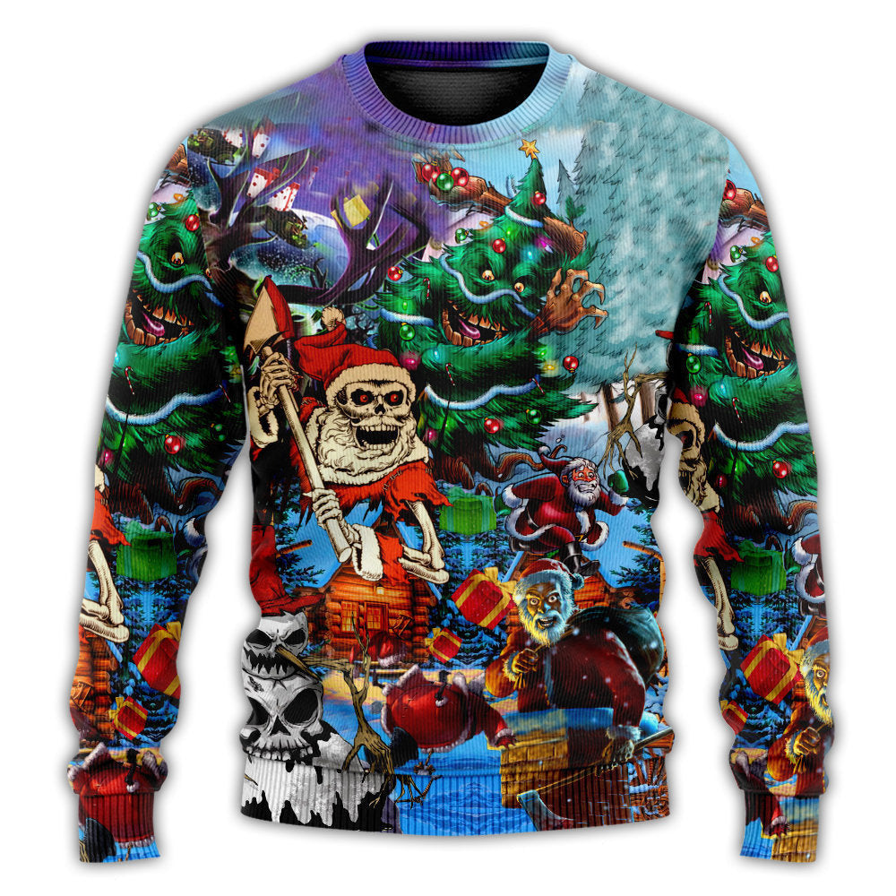 Christmas Skull And Scary Ugly Sweaters