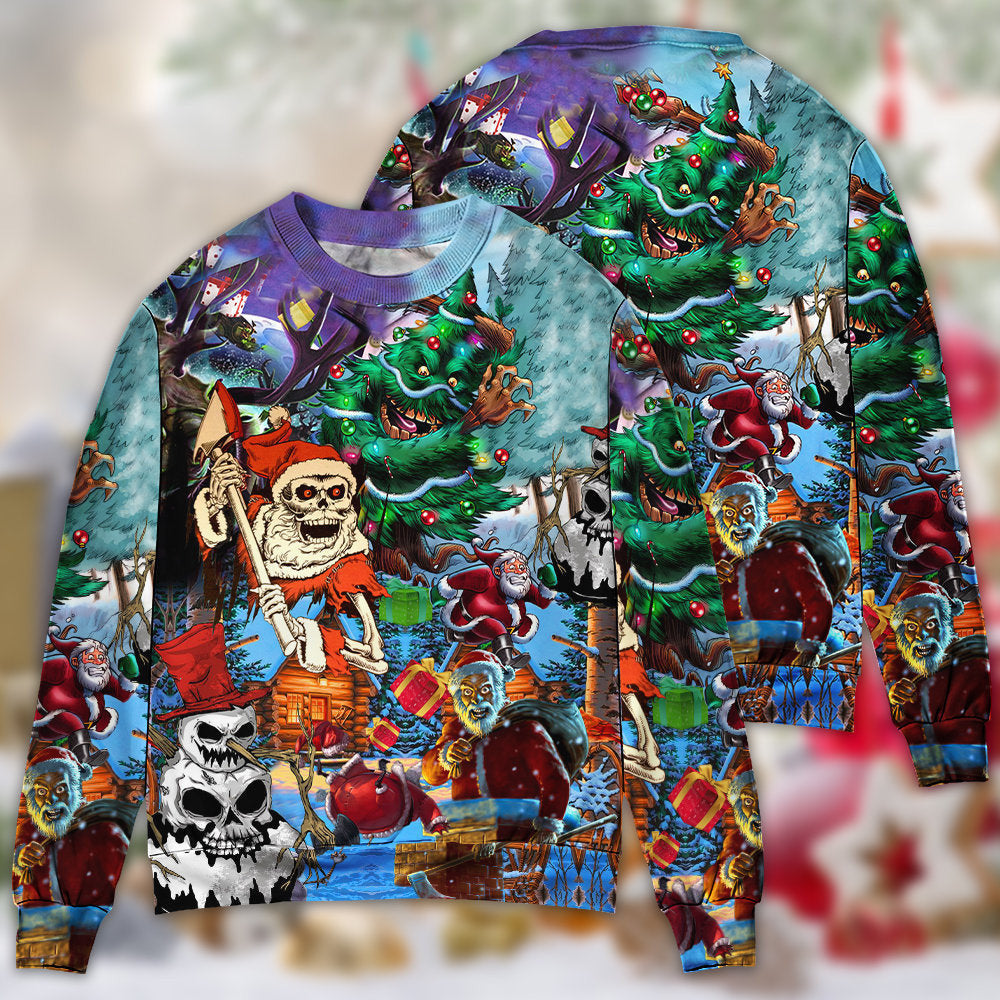 Christmas Skull And Scary Ugly Sweaters