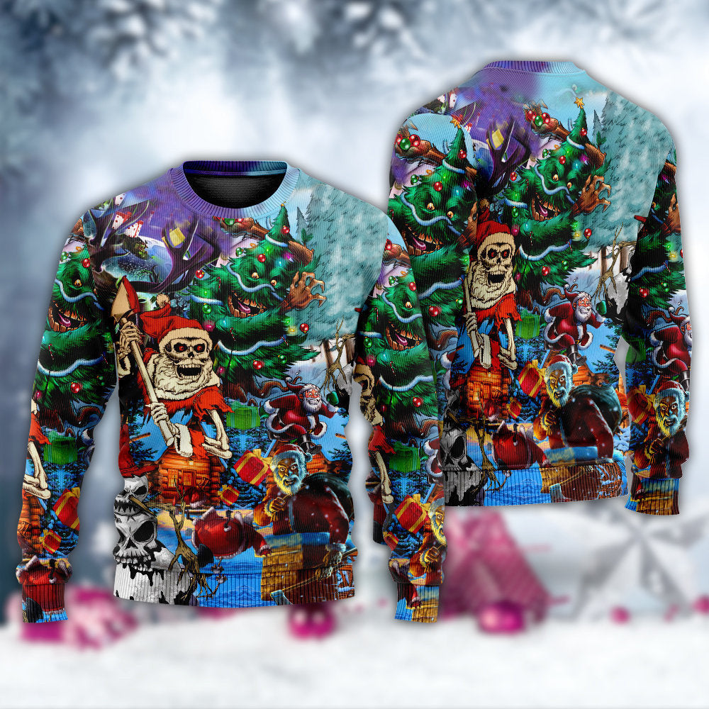Christmas Skull And Scary Ugly Sweaters