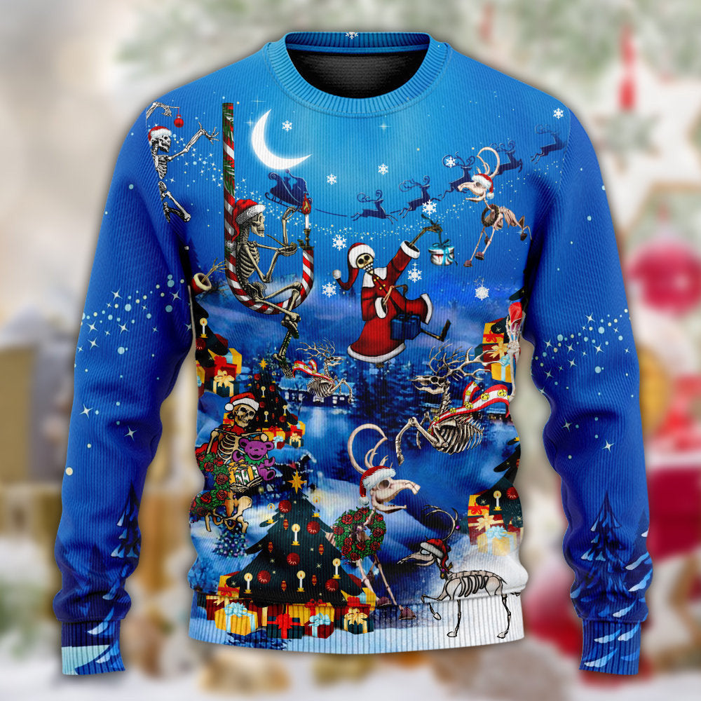 Christmas And Skull Merry Xmas Ugly Sweaters